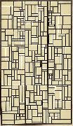 Theo van Doesburg Design for Stained-Glass Composition V. Sweden oil painting artist